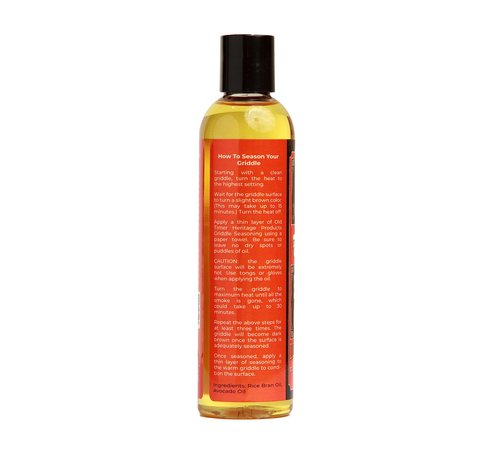 Heritage Products Griddle Seasoning Oil - Low-Smoke, Hi Temp All-Natural Cast Iron Griddle Conditioner for Dutch Oven, Camp Grill and Skillet Cleans, Protects Cast Iron Cookware with Avocado Oil