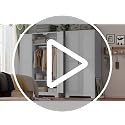 Freestanding Wooden Wardrobe Closet with Hanging Rod and Adjustable Shelves