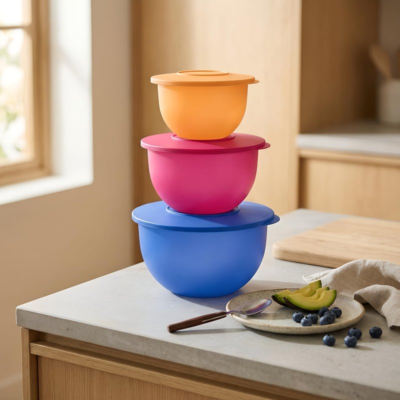 Tupperware Brand Impressions 6-Piece Classic Bowl Set (3 Bowls + 3 Lids) - Dishwasher Safe & BPA Free - Airtight, Leak-Proof Food Storage Containers for Fridge & Pantry