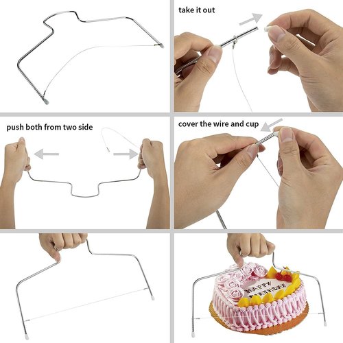 Cake Decorating Turntable,Cake Decorating Supplies with Decorating Comb/Icing Smoother(3pcs),2 Icing Spatula with Sided & Angled … (Silver 12 In)