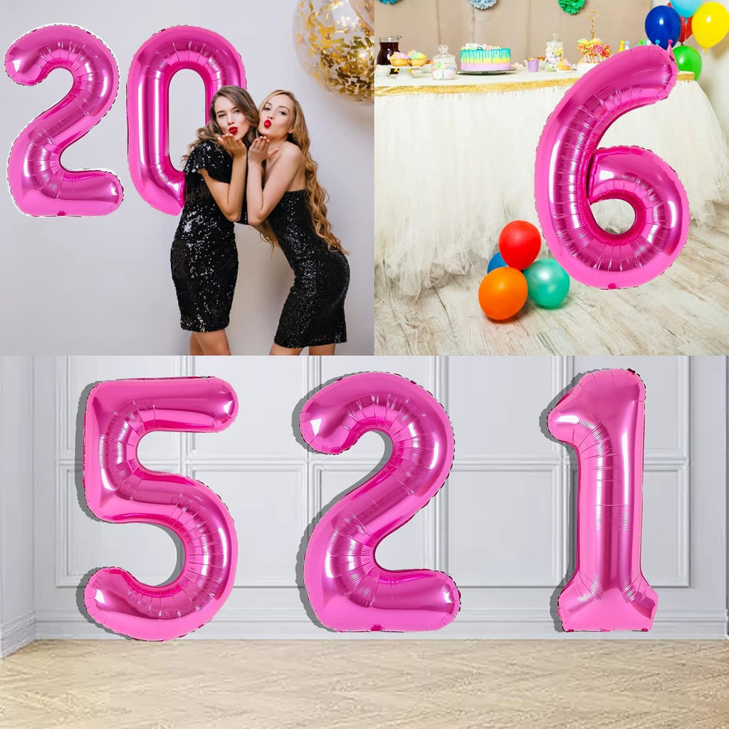 Regine Switzerland 40-Inch Pink Number 13 Balloons - Perfect for Kids' Birthday & Anniversary Celebrations