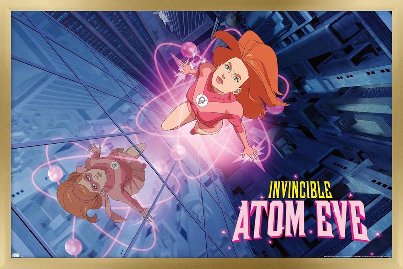 Invincible: Season 2 - Atom Eve One Sheet Wall Poster, 22.4L" x 14.7W", Gold Framed Version