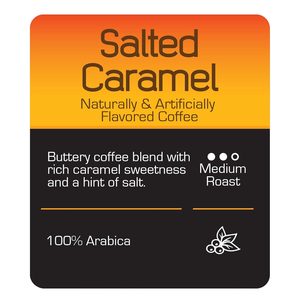 Roast Ridge Single Serve Coffee Pods - Salted Caramel Medium Roast for Keurig | 100 Count