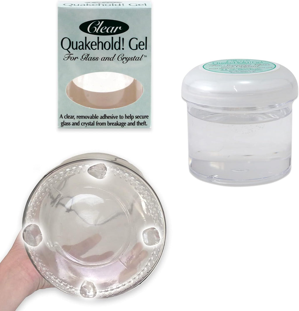 Quakehold! Gel for Glass and Crystal - Clear 4oz | Secure Your Treasures with Confidence