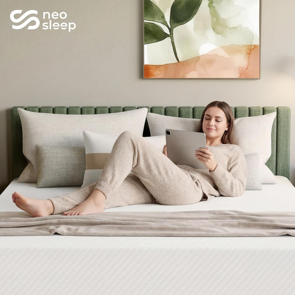 Neo Sleep 8-Inch Full Cooling Gel Memory Foam Mattress - Medium Firm, CertiPUR-US Certified, Enhanced Pressure Relief