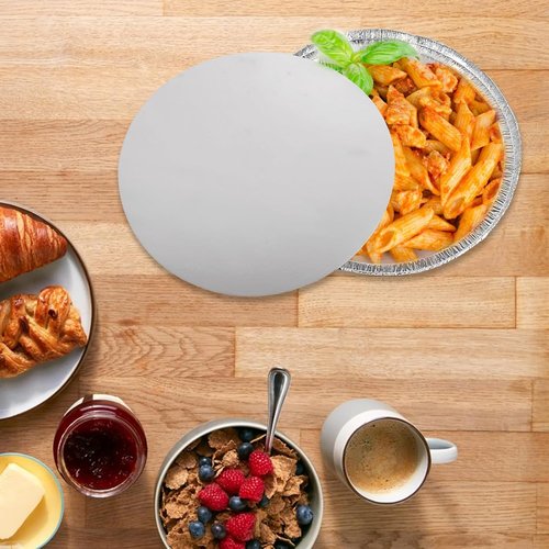 ABuff 9-Inch Round Aluminum Foil Pans - 50 Pack Disposable Baking & Takeout Containers | Oven & Freezer Safe
