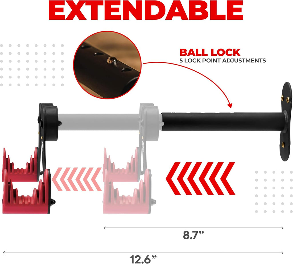 Pro Bike Tool Bike Wall Mount - Horizontal Indoor Rack for 1 Bicycle | Safe & Secure Storage Solution