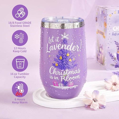 Advent Calendar 2026 - 24 Days of Lavender Spa Gifts for Women | Perfect for Mom, Wife, or Sister