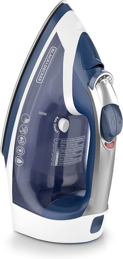 BLACK+DECKER Cord Reel Iron - Nonstick Soleplate for Effortless Ironing | Model ICR16X