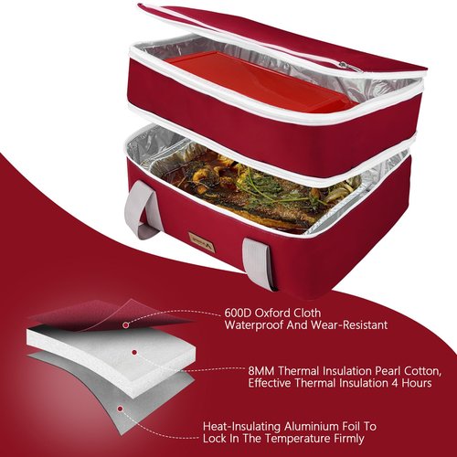Arienng Insulated Casserole Carrier, Casserole Carriers For Hot Or Cold Food 9 * 13 Inch And 11 * 15 Inch Baking Pans, Keep Hot Or Cold Food Fresh