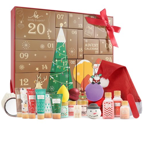 BODY & EARTH 2025 Advent Calendar - 24 Days of Beauty Gifts for Women | Skincare Countdown Set