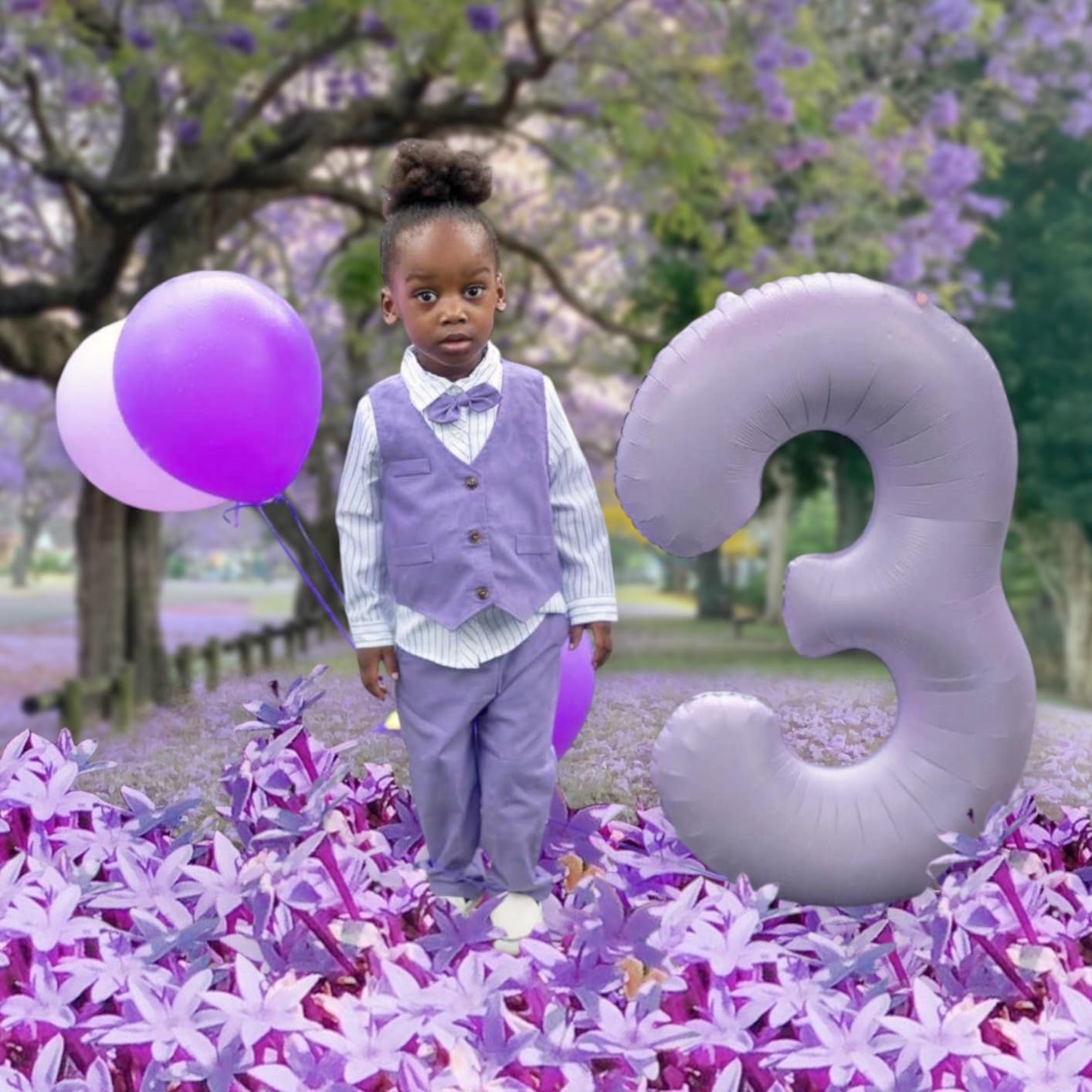 Number 0 Balloons - 40 Inch Cream Purple Birthday Decorations for Milestone Events | Baby Showers
