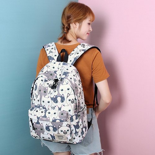 Joymoze Leisure Backpack for Girls Teenage School Bag Women Backpack Purse Cat