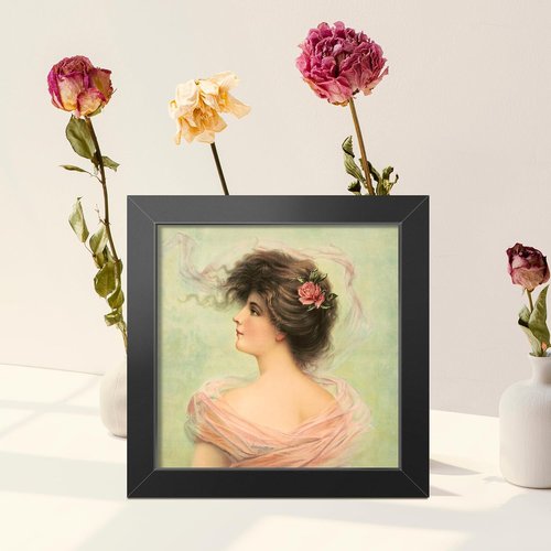 LaVie Home 3x3 Black Picture Frame - HD Plexiglas Wall Display Frame for Vertical or Horizontal Use