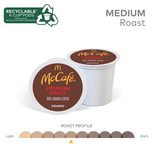 McCafe Premium Roast Coffee - Medium Roast Single Serve K-Cup Pods | 84 Count Pack