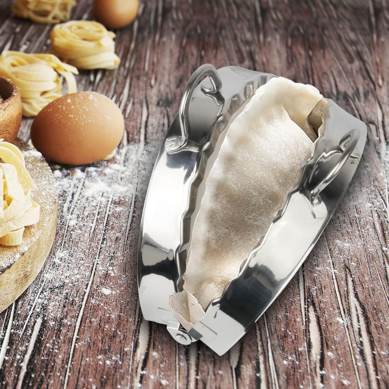 PAMISO Large Empanada Maker, 6.4 inch Stainless Steel Empanada Press, Meat Pocket Pie