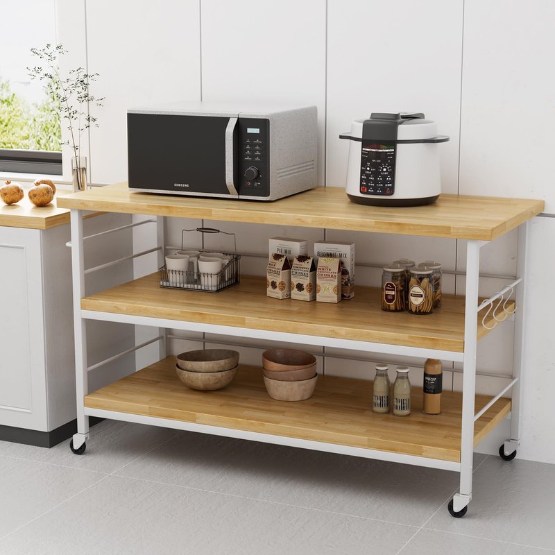 Solid Wood Butcher Block Countertop - 12"x7.5"x0.5" Unfinished Butcher Block Table Top, Solid Cutting Board for DIY Washer Dryer, Kitchen Countertop, Workbench, 1ft