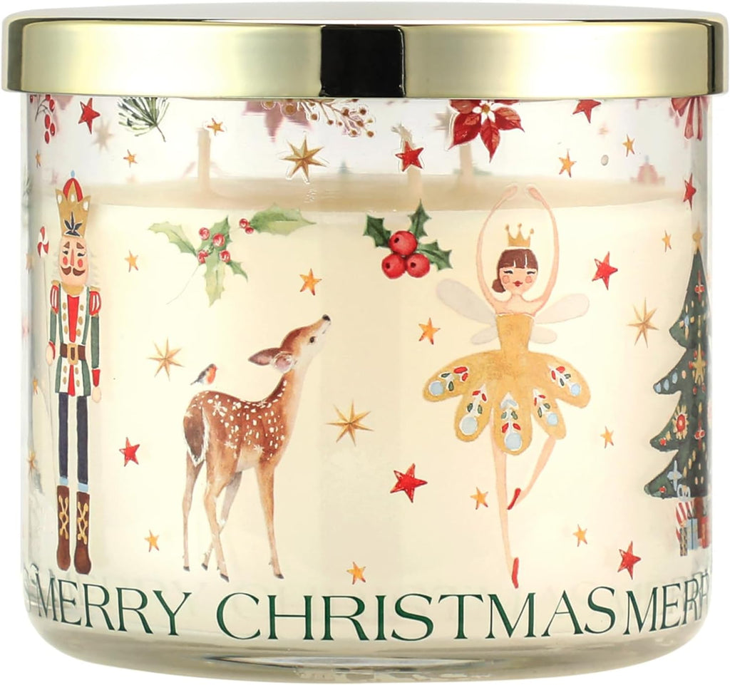 Regine Switzerland Pine Scented Christmas Candle - Nutcracker Ballet Girl Design | 14oz Winter Gift