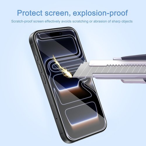 Ailun Screen Protector for iPhone 17 Pro Max - 3 Pack Tempered Glass with Installation Frame & Sensor Protection