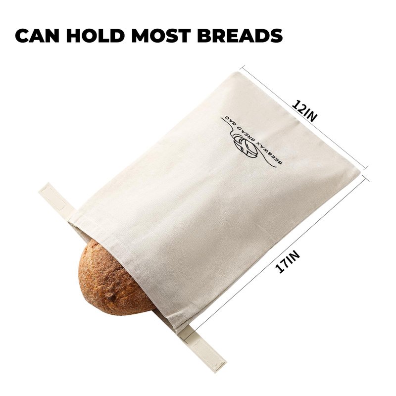 Beeswax Bread Bags for Homemade Bread. Beeswax Bags for Sourdough.（2 Pack). XL-12 * 17IN. ZSHLXM