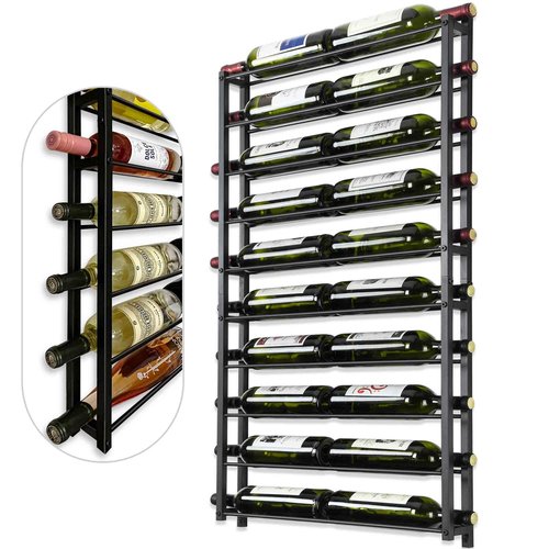 AQAREA Wine Rack Wall Mounted: 20 Bottles Display Hanging - Large Capacity Wine Storage for Wine Lovers, Bar Operators as Wine Cellar/Bar/Restaurant/Hotel Lobby Display.