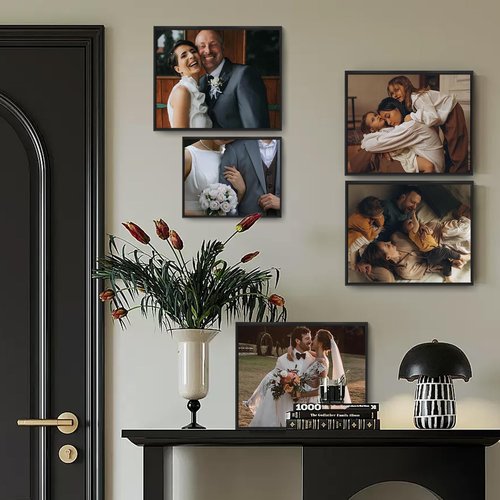 Canvas Prints - Custom Photo Wall Art | Digitally Printed Framed Canvas (16x12, Black Metal Frame)