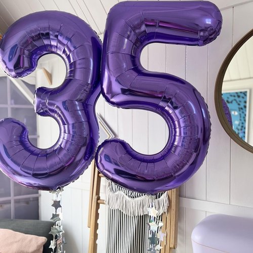Foil Number 50 Balloons by [Brand Name] - 40 Inch Purple Birthday Party Decoration for Men & Women