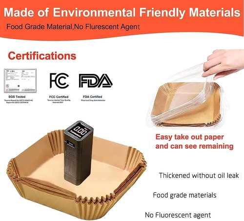 Cosori Air Fryer Liners - Disposable Mini Liners for 2 Qt & 3 Qt Air Fryers | Perfect Fit for Instant Vortex, Chefman, DASH