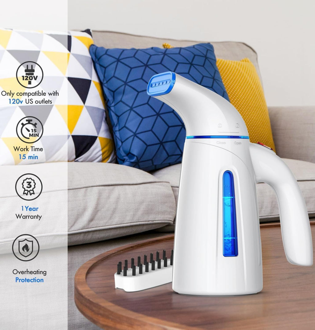 OGHom Handheld Clothing Steamer - 700W Portable Travel Steam Iron with 240ml Capacity (Blue)