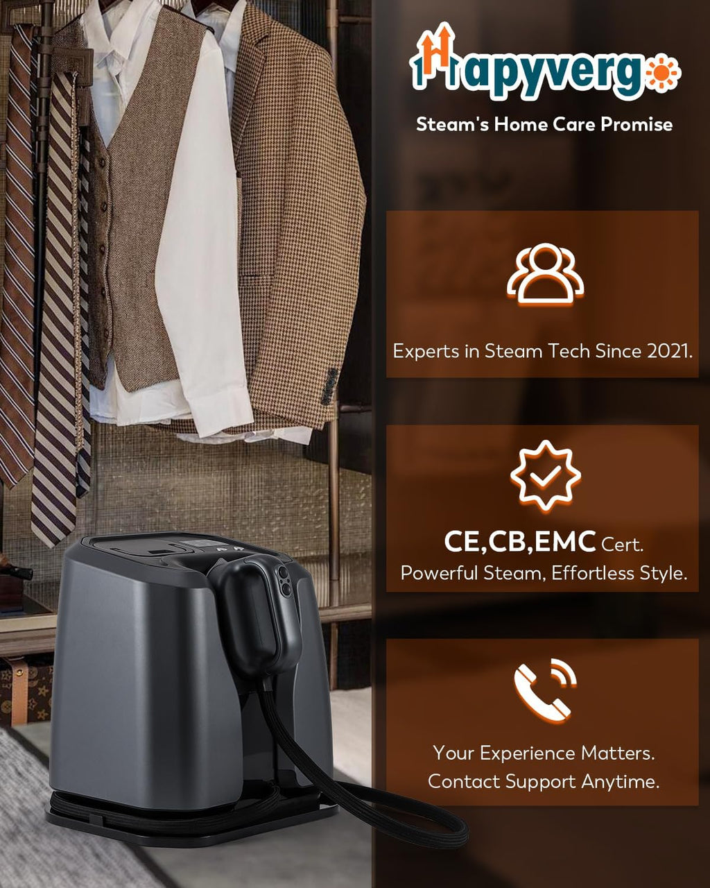 2200W Professional Steam Station | Dual Rapid Heat System & 1.2L Tank for 65 Mins of Steam - Silver-Grey