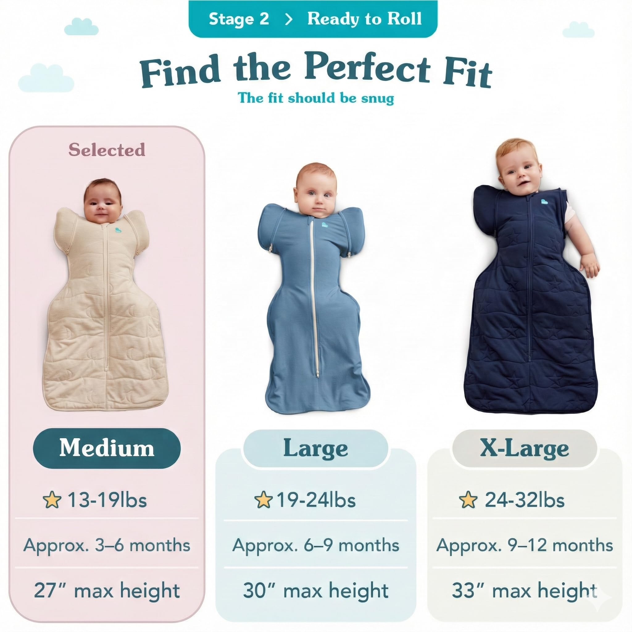 Love to Dream Swaddle Up Transition Swaddle, Patented Zip-Off Wings, Gently Help Baby Transition from Being Swaddled to Arms Free When Showing Signs of Rolling, 1.0 TOG, 13-19 lbs, Gray
