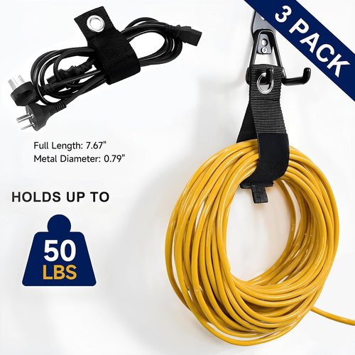 **Skiennix Heavy Duty Garage Hooks - 17 Pack Anti-Slip Wall Mount Utility Hooks for Tools & Ladders**