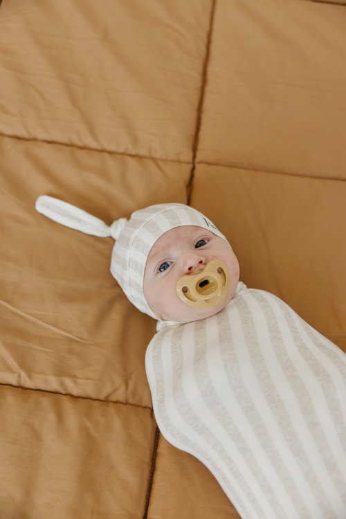 Copper Pearl Large Premium Knit Baby Swaddle Receiving Blanket Coastal