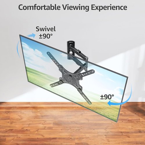 MOUNTUP Full Motion TV Wall Mount for 26-60 Inch TVs | Swivel, Tilt, and Extension | Max VESA 400x400mm, 77lbs Capacity