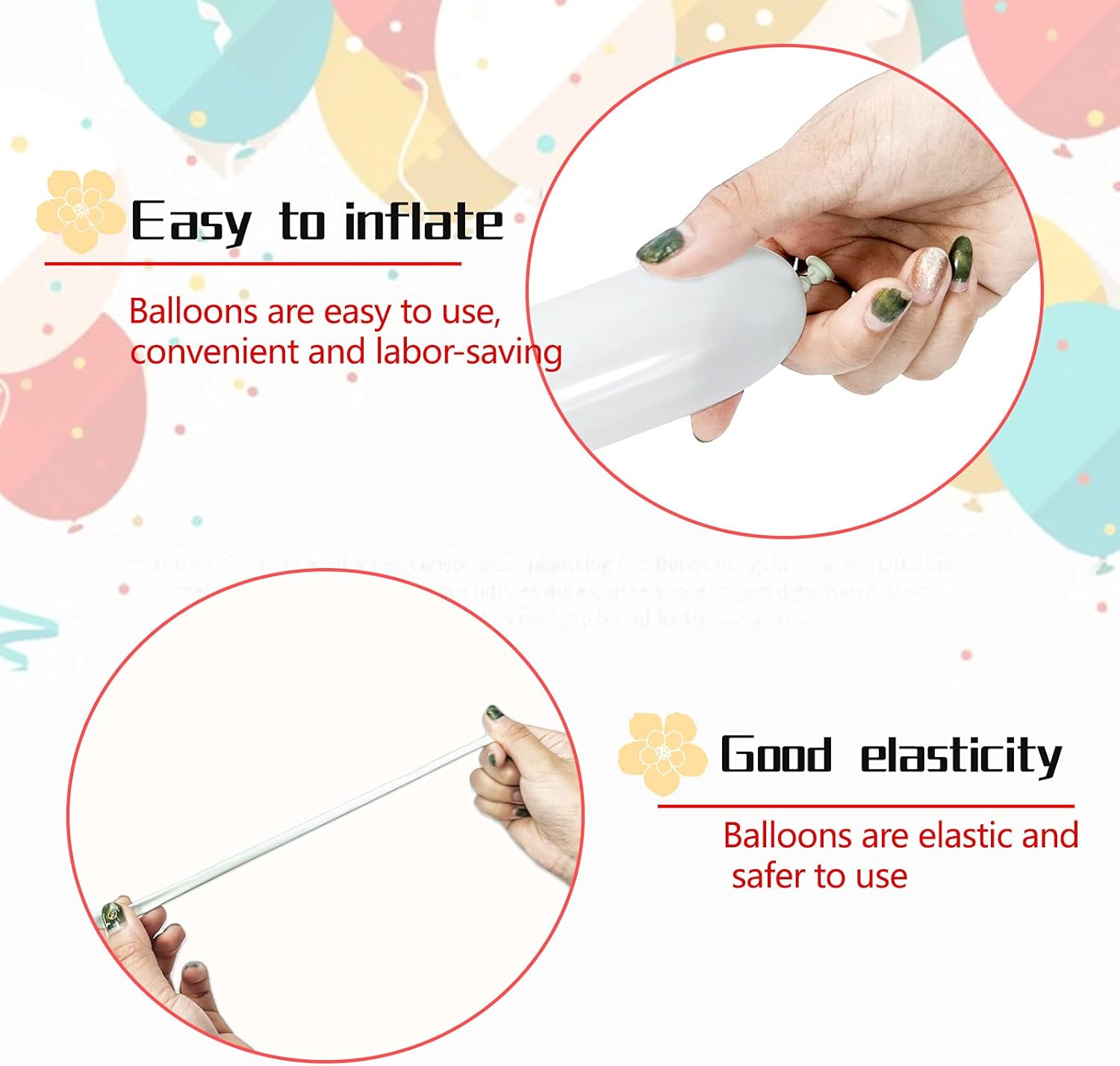 Skiennix 260 White Long Balloons - Thickening Latex Twisting Balloons for Party Decorations | 100 Pcs