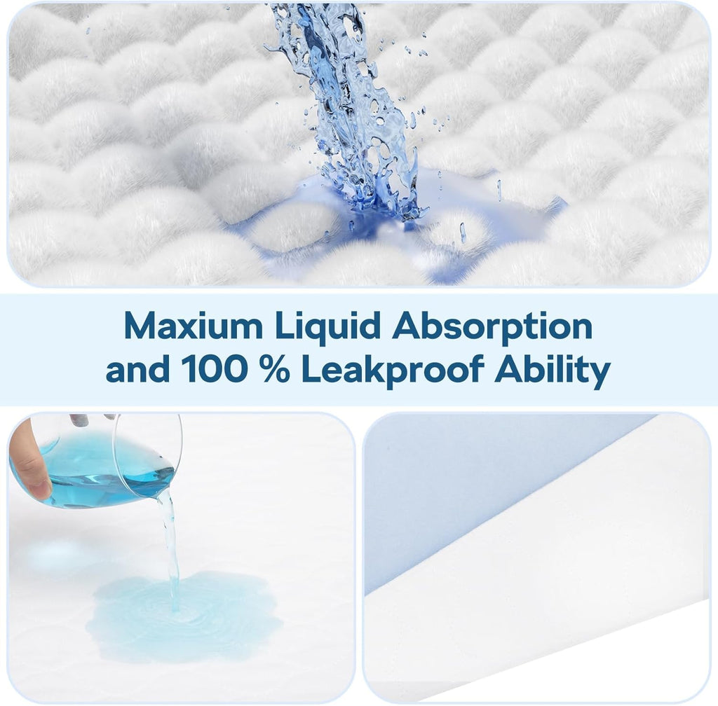 Regine Switzerland Incontinence Bed Pads - 36" x 38" Washable & Quick-Drying Underpads for Kids, Adults & Pets