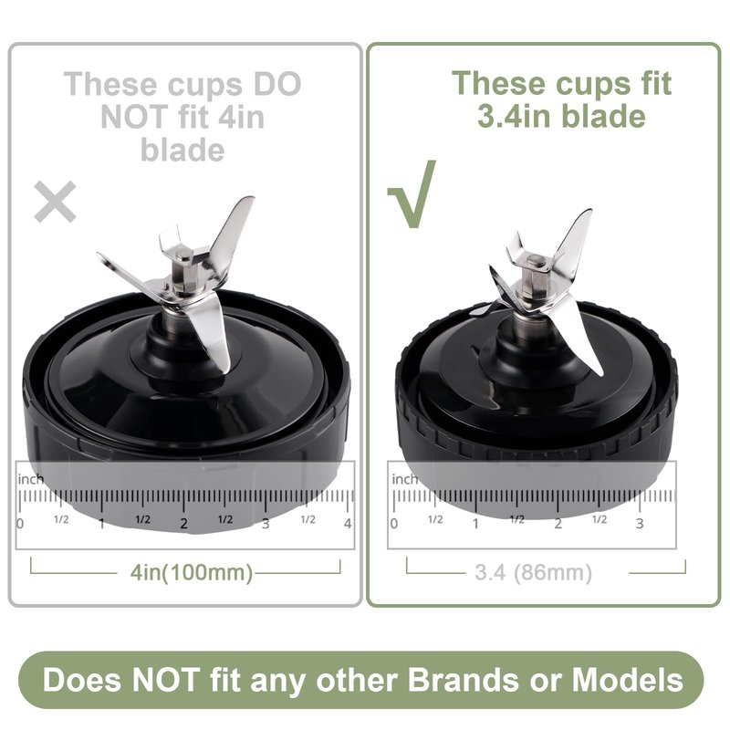 Equust 5-piece Blender Cups Replacement for Ninja Single Serve 16oz Cups with Sip & Seal Lids, 6 Fins Extractor Blade Compatible with Ninja Blenders Pro BL660 BL663 BL663CO BL665Q BL740 BL770