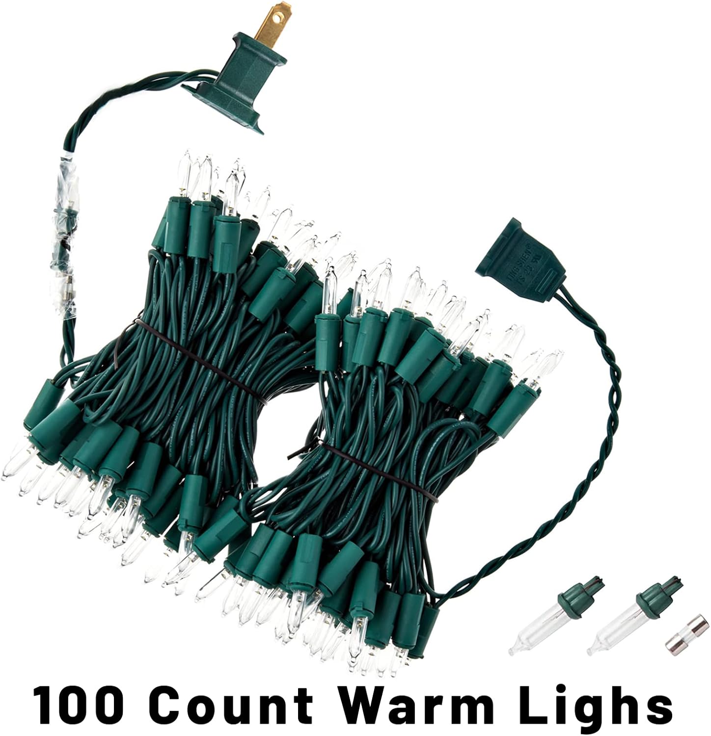 Yiaht Christmas Lights - 20Ft 100 Count Mini Waterproof Incandescent Bulbs for Indoor/Outdoor Decor