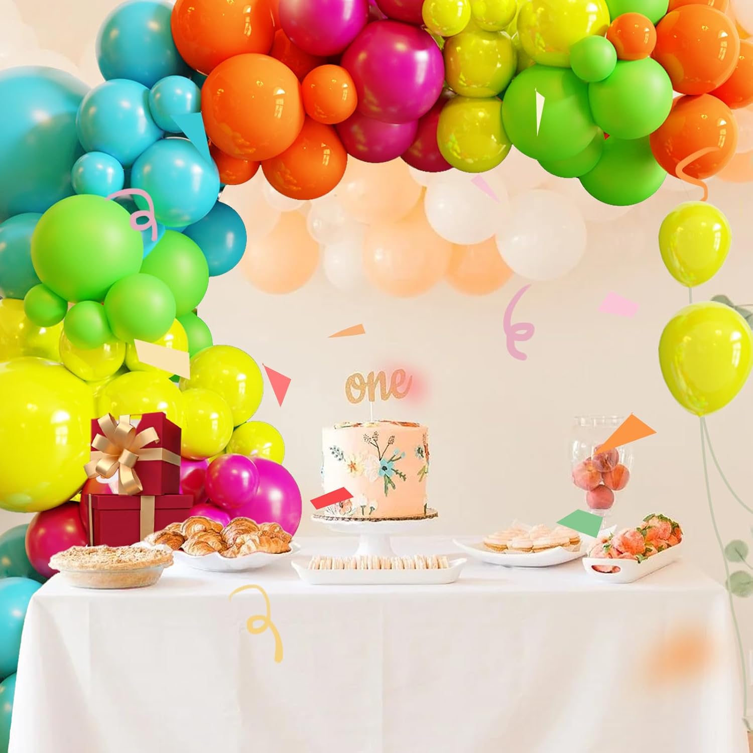 Skiennix Tropical Balloon Arch Kit - 119 Pcs Hawaiian Latex Balloons for Summer Party Decor