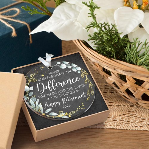 HEXMOZ Retirement Gift Ornament - Unique 2026 Keepsake for Women & Men | Perfect for Coworkers, Bosses, Teachers, Nurses