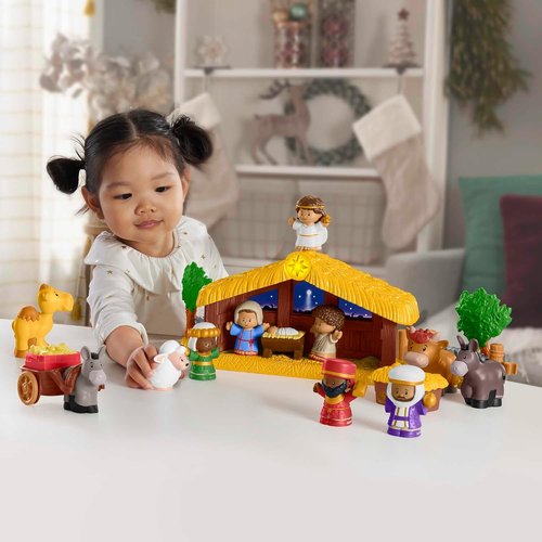 Fisher-Price Little People Nativity Set - Musical & Light-Up Toddler Toy | 18 Pieces for Christmas Play (Ages 1+)