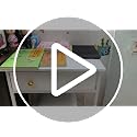 Small Makeup Vanity Desk with Mirror & Chair, Compact Dressing Table Set