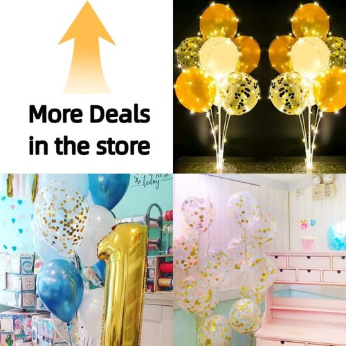 Bezente Gold Confetti Balloons - 12-Inch Helium Balloons with Golden Dots | 60 Pack for Parties & Events