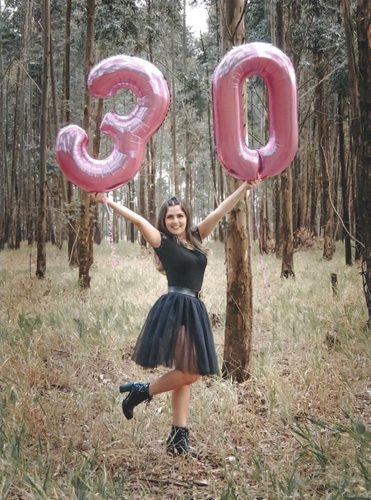 Number 0 Balloons - 40 Inch Pink Birthday Decorations for Milestone Events & Baby Showers