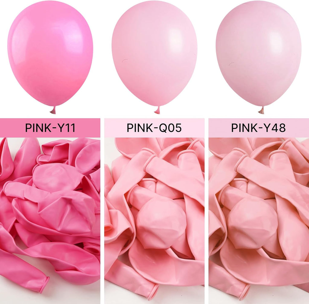 PartyWoo Light Pink Balloons - 100 Pcs 10 Inch Pastel Latex Helium Balloons for Baby Showers & Parties