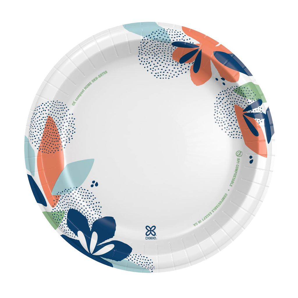 Dixie Large Paper Plates, 10 Inch, 150 Count, 2X Stronger*, Microwave-Safe, Soak-Proof, Cut Resistant, Disposable Plates For Everyday Breakfast, Lunch, & Dinner Meals