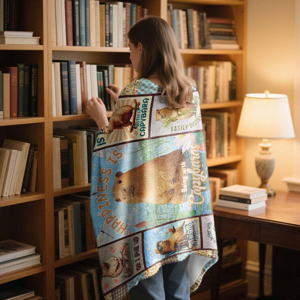 Paoeyty Capybara Gift, Capybara Blankt 60" X 50", Capybara Birthday Decoration, Capybara Blankets for Capybara Lover, Gifts for Capybara Lover, Capybara Gift for Girls Boys