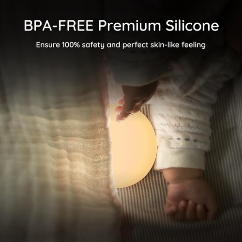 Anico Flip Night Light - Soft Silicone Touch Control Lamp for Newborn Nursery | Warm & Portable