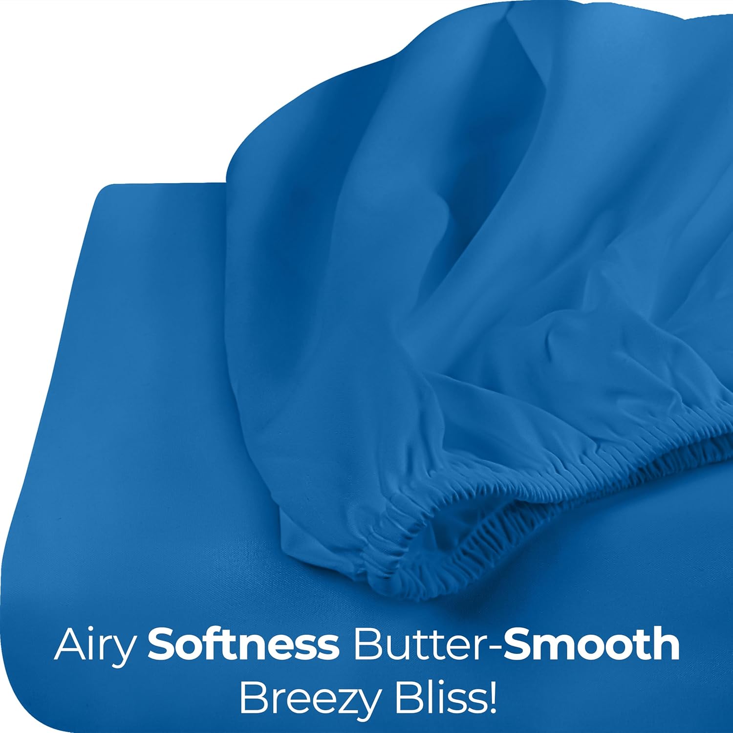 Utopia Bedding Queen Fitted Sheet - Soft Microfiber - Deep Pocket - Fade Resistant - Dusk Blue