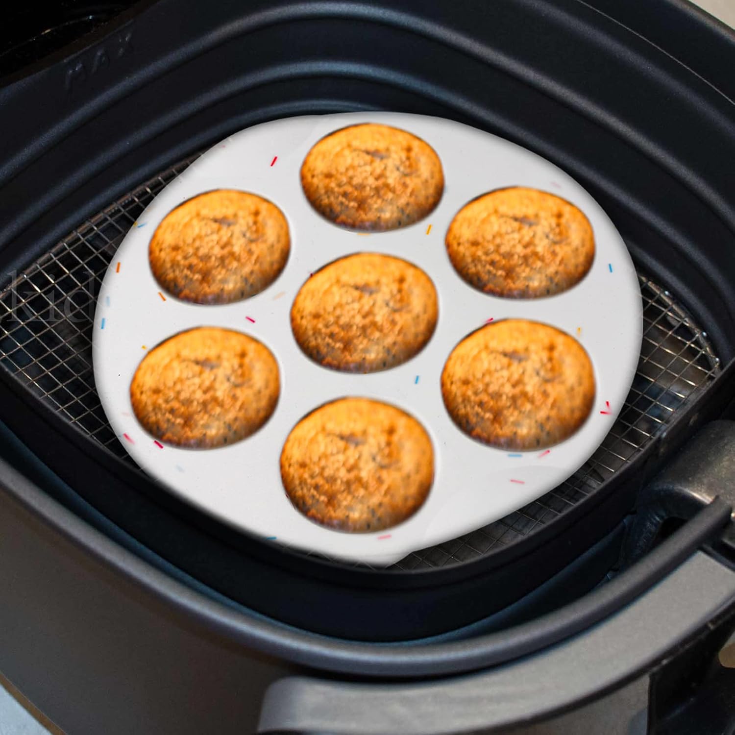 Silicone Egg Bite Molds by SHEbaking - Non-Stick Air Fryer Muffin Pan for Mini Muffins | 7 Cups, BPA Free